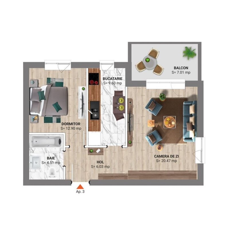 2 CAMERE Padurea BANEASA - bloc 2023 - Apartament premium in Greenfield Baneasa,